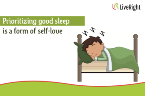 Prioritize good sleep for self love.