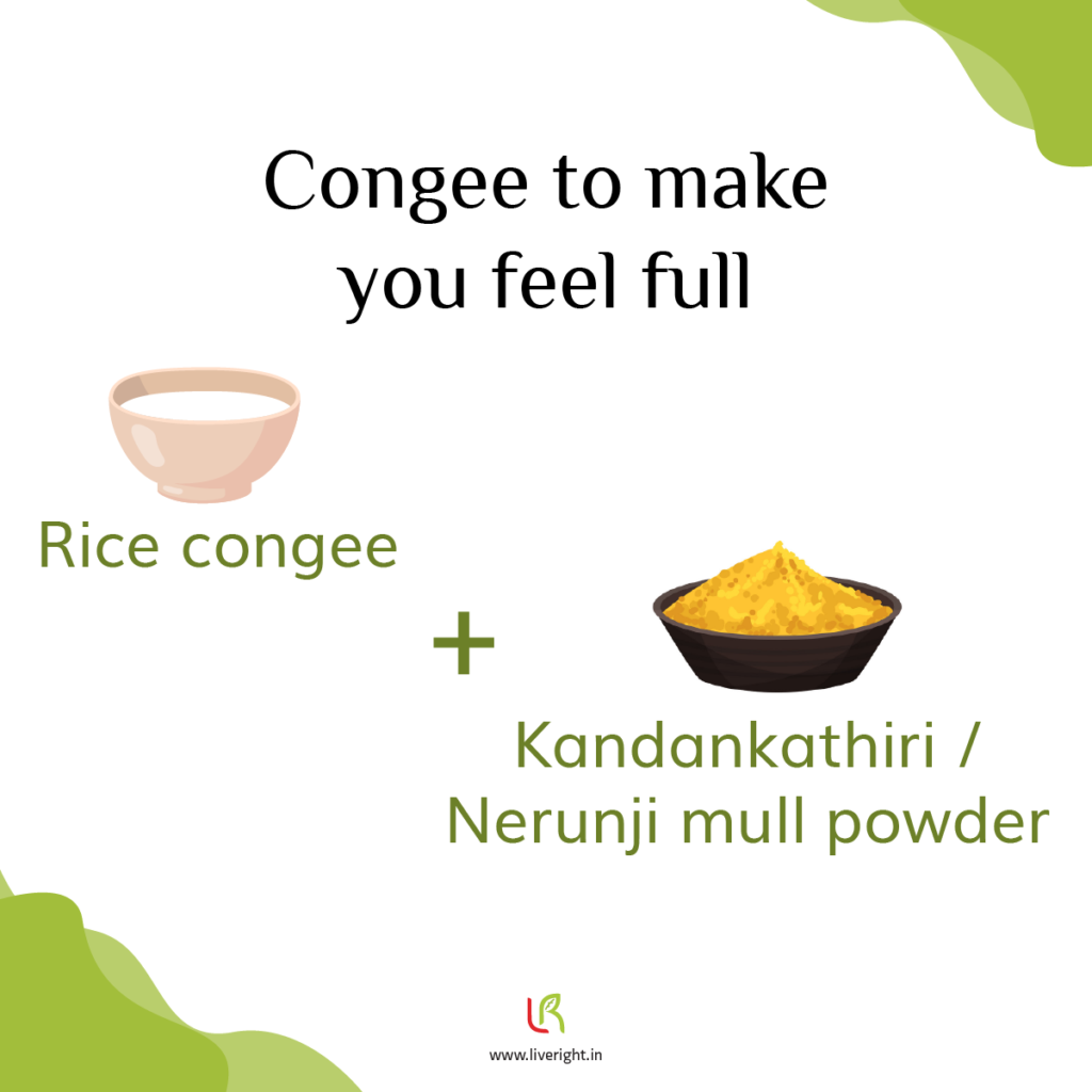 Rice congee to make you feel full