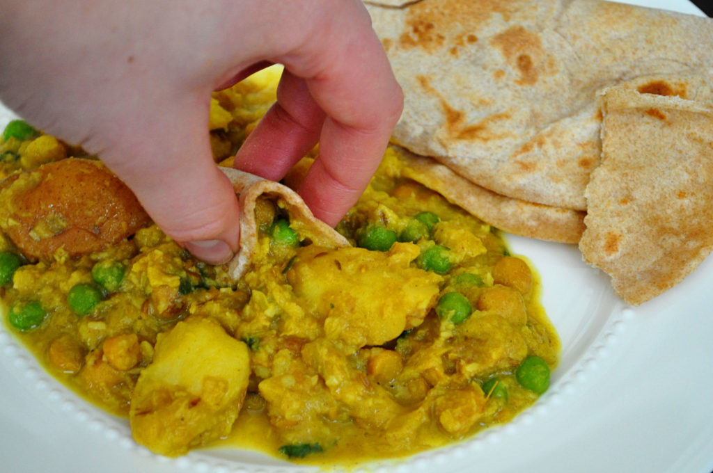 Eating food with hands increases blood circulation