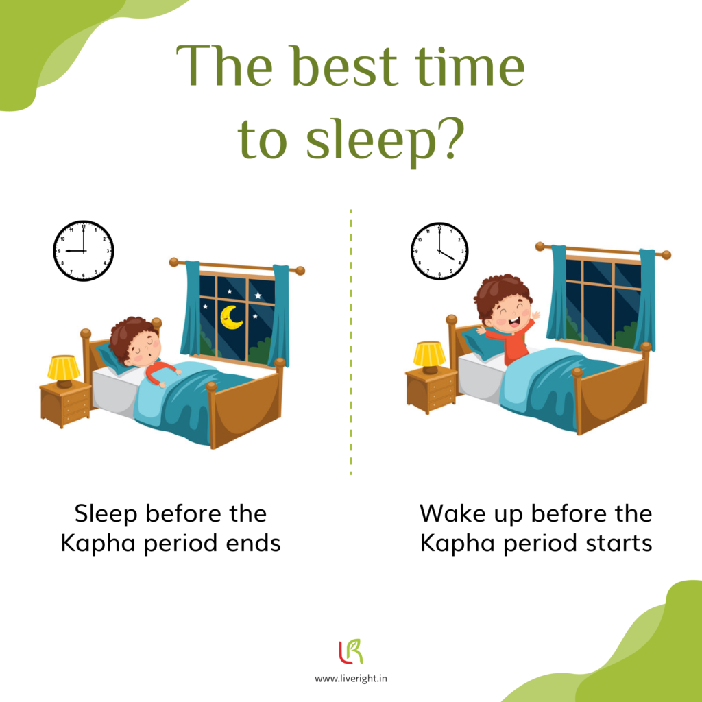 Best time to go to bed to prevent sleeplessness.